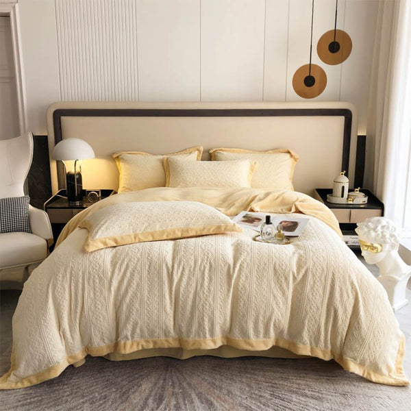 Velvet tierno y esponjoso juego de cama de lujo suave y cálido