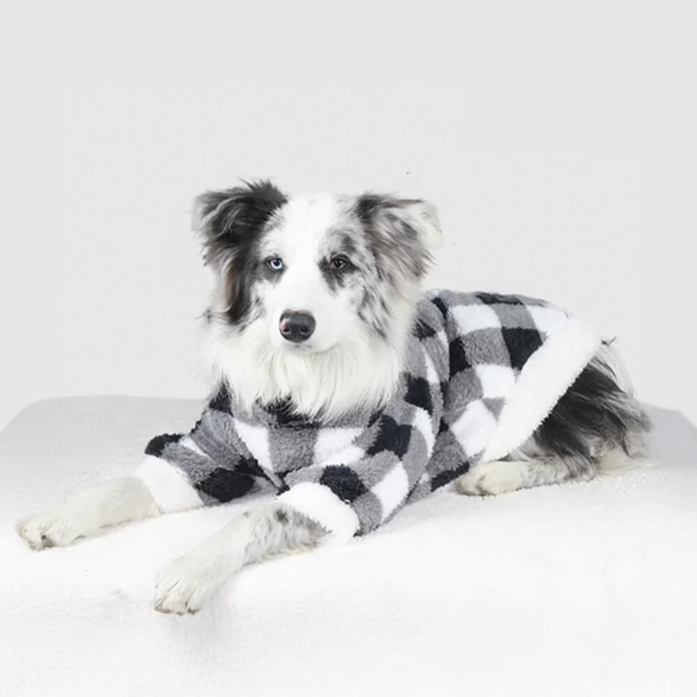 Ultraweicher, doppelseitiger Polar-Fleece-Wärme-Hunde-Pyjama-Loungewear