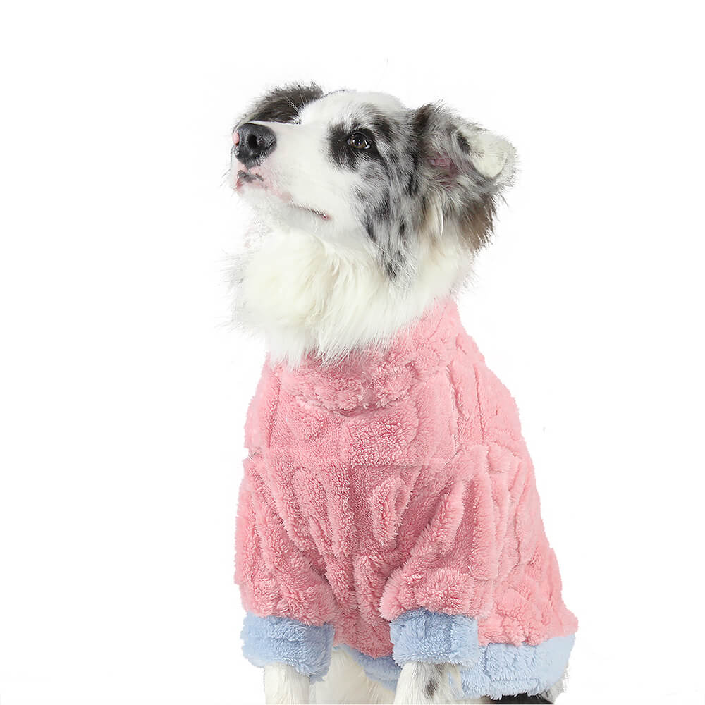 Ultraweicher, doppelseitiger Polar-Fleece-Wärme-Hunde-Pyjama-Loungewear