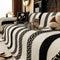 Venus Striped Geometric Chenille Full-Cover Throw Couch Cover