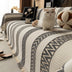 Venus Striped Geometric Chenille Full-Cover Throw Couch Cover