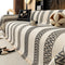 Venus Striped Geometric Chenille Full-Cover Throw Couch Cover