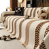 Venus Striped Geometric Chenille Full-Cover Throw Couch Cover