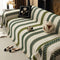 Venus Striped Geometric Chenille Full-Cover Throw Couch Cover