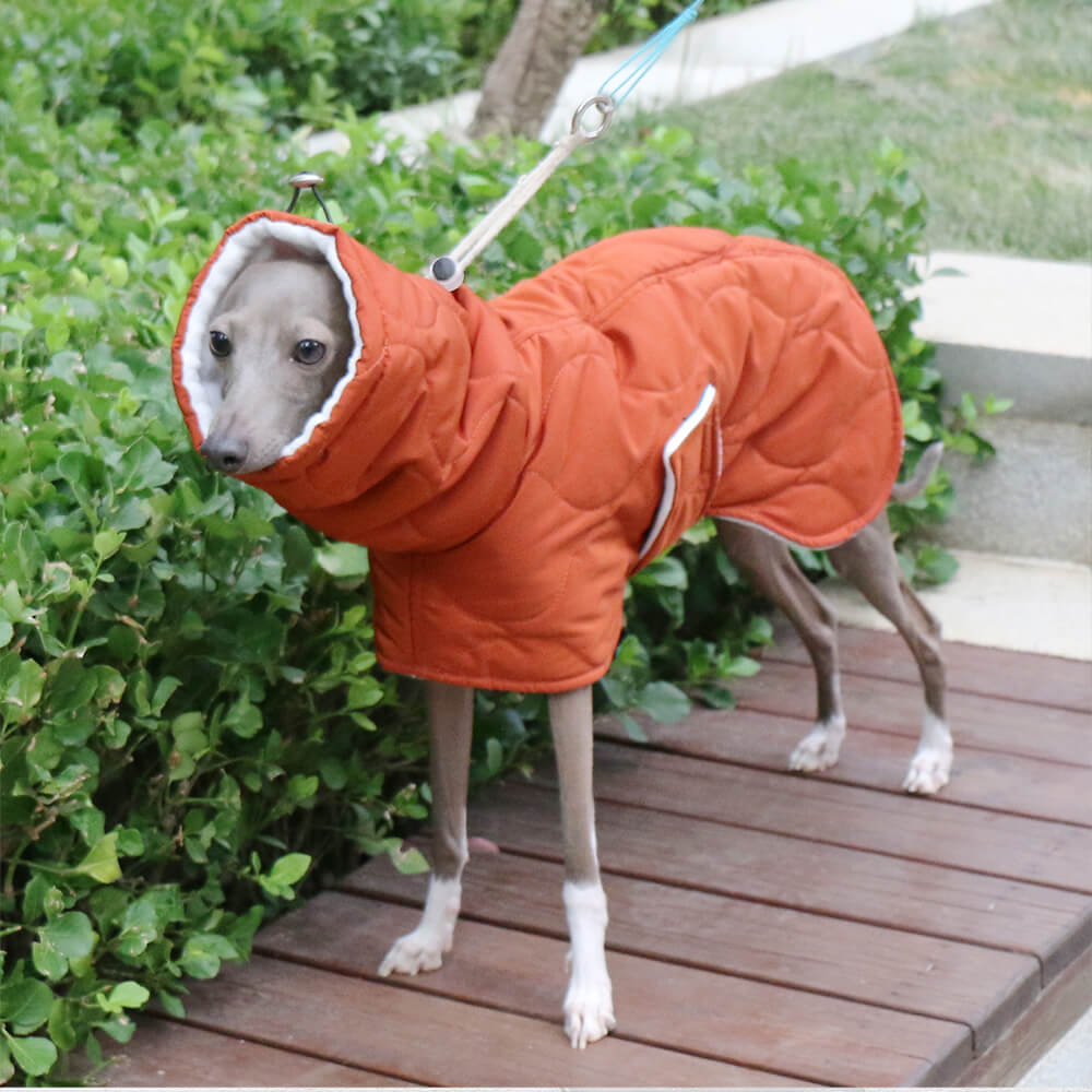 Warm Waterproof Quilted Turtleneck Dog Jacket