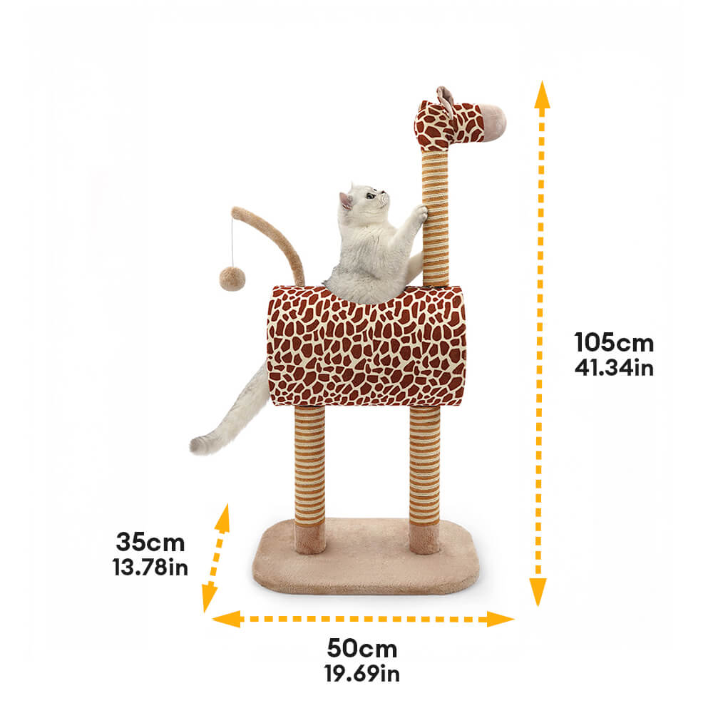 Whimsical Unicorn Multi-Functional Cat House and Scratching Tower Cat Tree