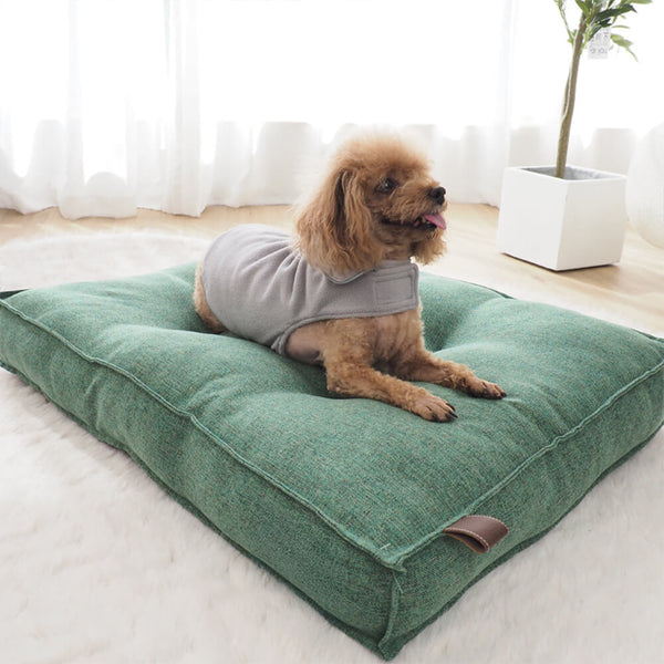 Cama de perros de almohada de servicio pesado de servicio pesado rectángulo grande