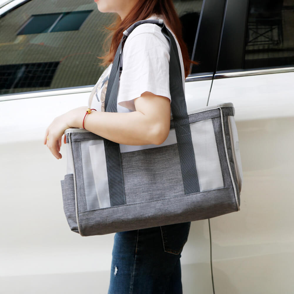 Breathable Mesh Travel Handbag Crossbody Cat Bag