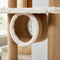 Breathable Rattan-Weave Sisal Multi-Level Cat Tree with Cozy Bed