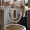 Breathable Rattan-Weave Sisal Multi-Level Cat Tree with Cozy Bed