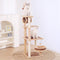 Breathable Rattan-Weave Sisal Multi-Level Cat Tree with Cozy Bed