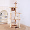 Breathable Rattan-Weave Sisal Multi-Level Cat Tree with Cozy Bed