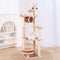 Breathable Rattan-Weave Sisal Multi-Level Cat Tree with Cozy Bed