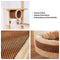 Breathable Rattan-Weave Sisal Multi-Level Cat Tree with Cozy Bed