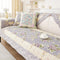 Rustic Floral Patchwork Cotton Quilted Anti-Scratch Couch Cover
