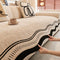 Non-Slip Herringbone Chenille Couch Cover with Wavy Edges