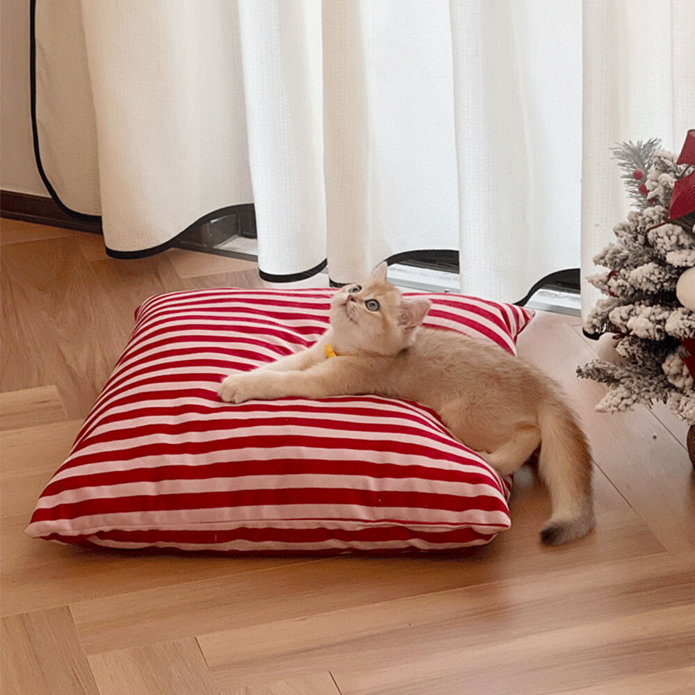 Cute and Funny Striped Semi Enclosed Dog & Cat Tent