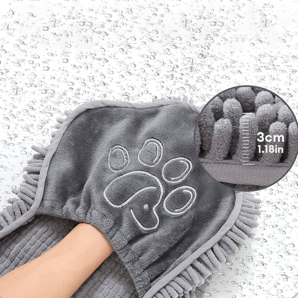 Toalla de baño de chenille y gato de chenille suave y seca