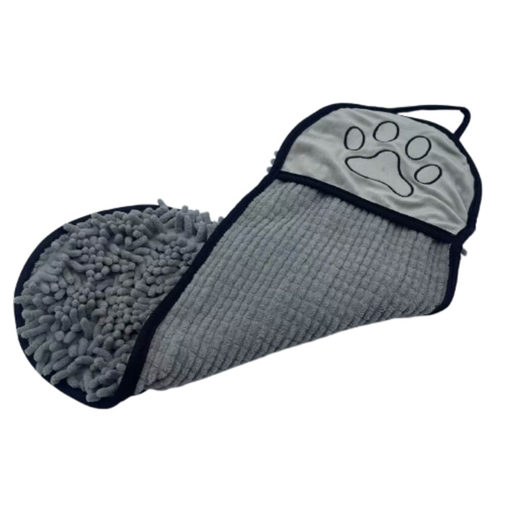 Toalla de baño de chenille y gato de chenille suave y seca