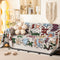 Dog Park Themed Anti-Scratch Tassel Edge Throw Couch Cover
