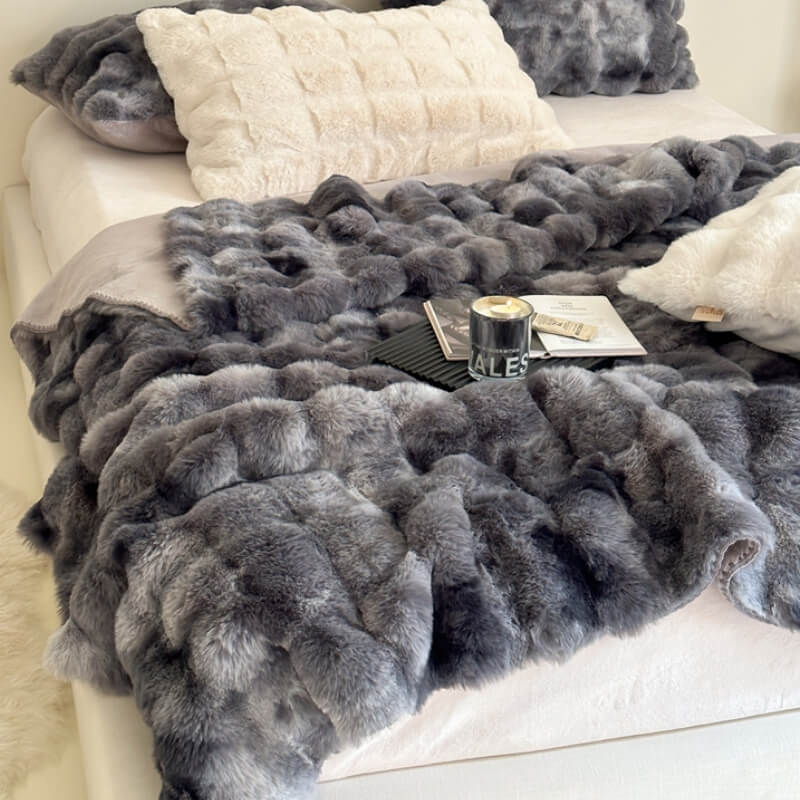 Faux Fur Luxury Thick Plush Pet Throw Blanket Human Blanket