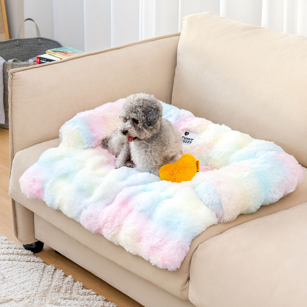 Tapis pour animaux de compagnie protecteur de canapé de lit pour chien apaisant et moelleux
