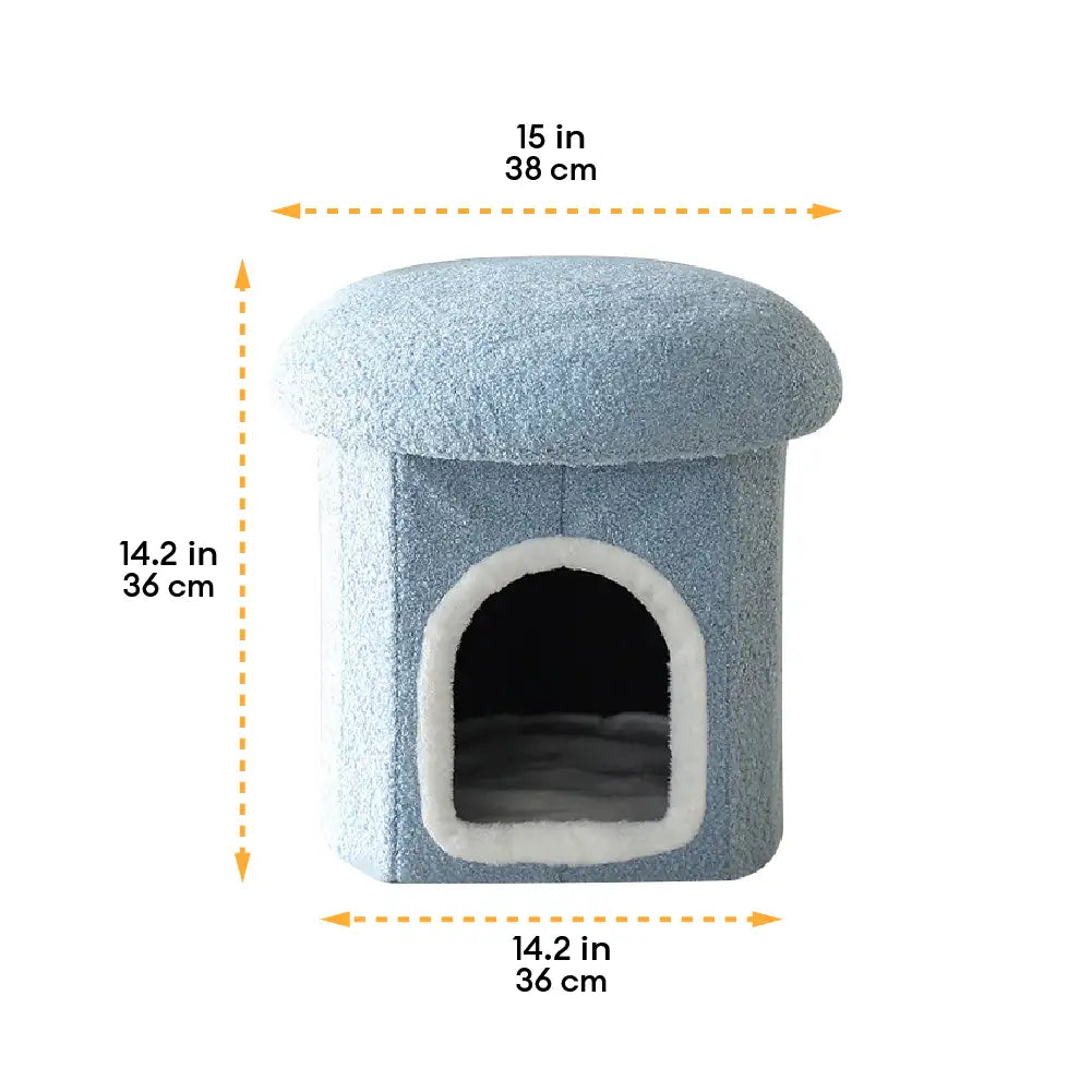 Casa portátil otomana mascota casa plegable cueva cueva de gato