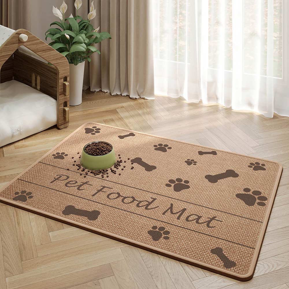 Pata & Alfombrilla absorbente antideslizante con diseño de hueso para perros y gatos