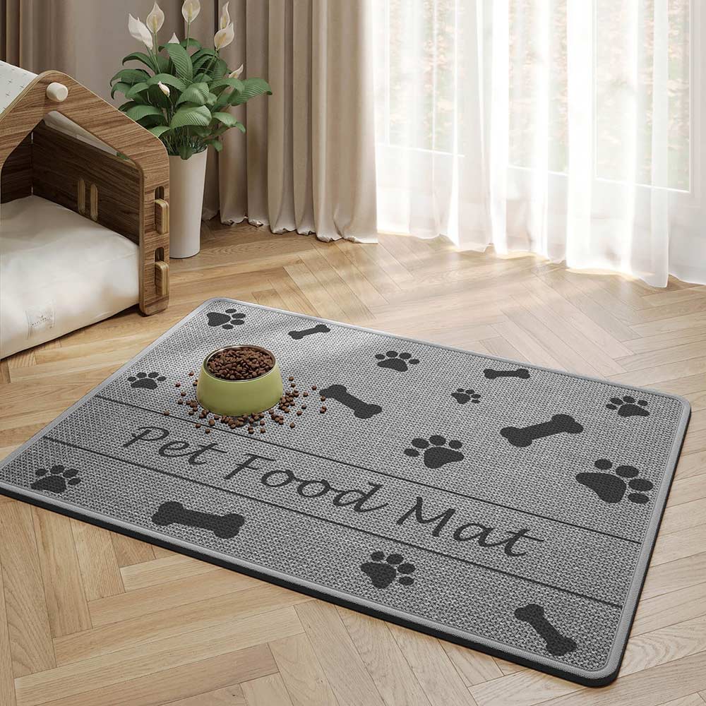Pata & Alfombrilla absorbente antideslizante con diseño de hueso para perros y gatos