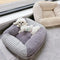 Lit pour chien et chat à support complet imperméable en molleton de corail en toile