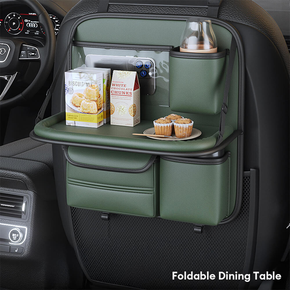 Car Backseat Foldable Organizer with Tray Table