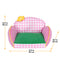 Charming Pink Checkered Washable Dog & Cat Sofa Bed