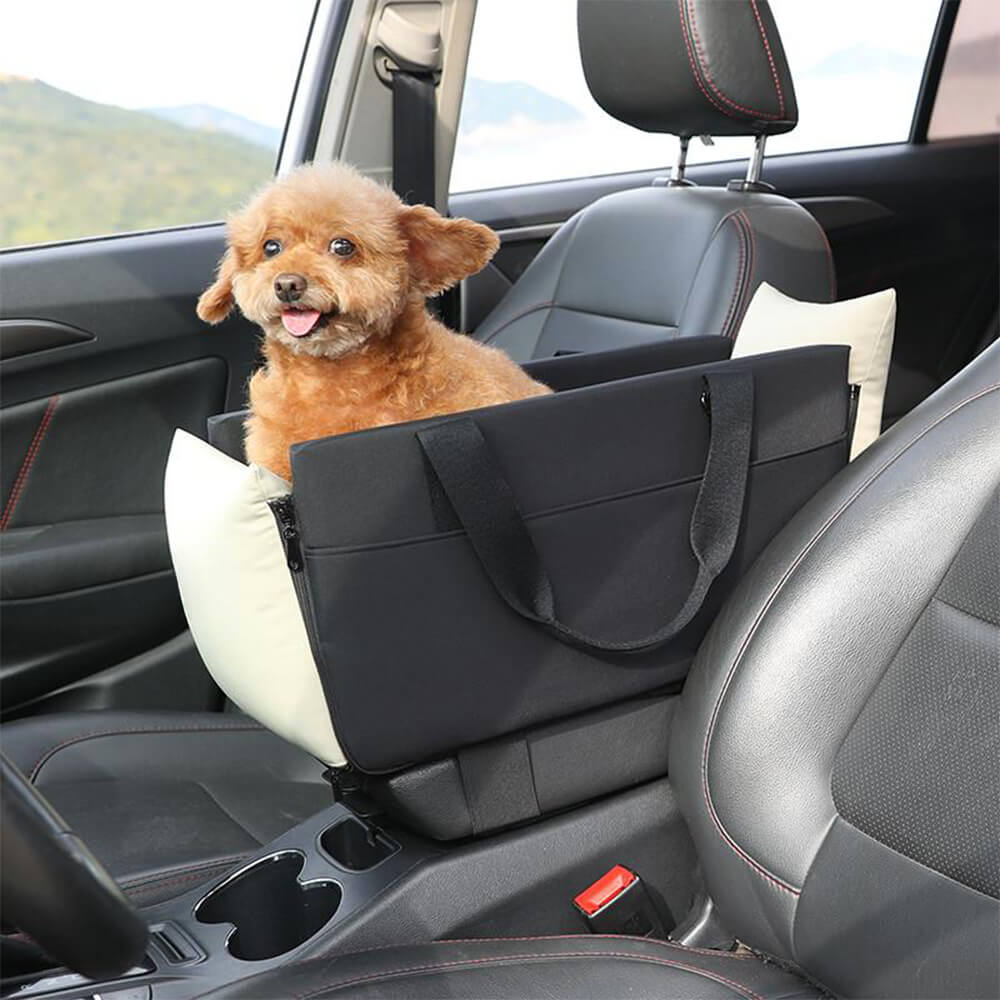 Color-Block Soft Waterproof Portable Car Console Pet Travel Carrier