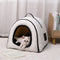 Cozy Enclosed Water-Repellent Washable Cat Cave Deep Sleep Dog Bed