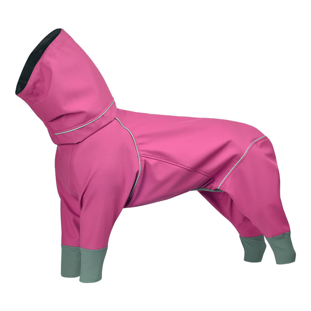 Full Coverage Waterproof Reflective Adjustable Turtleneck Warm Dog Jacket