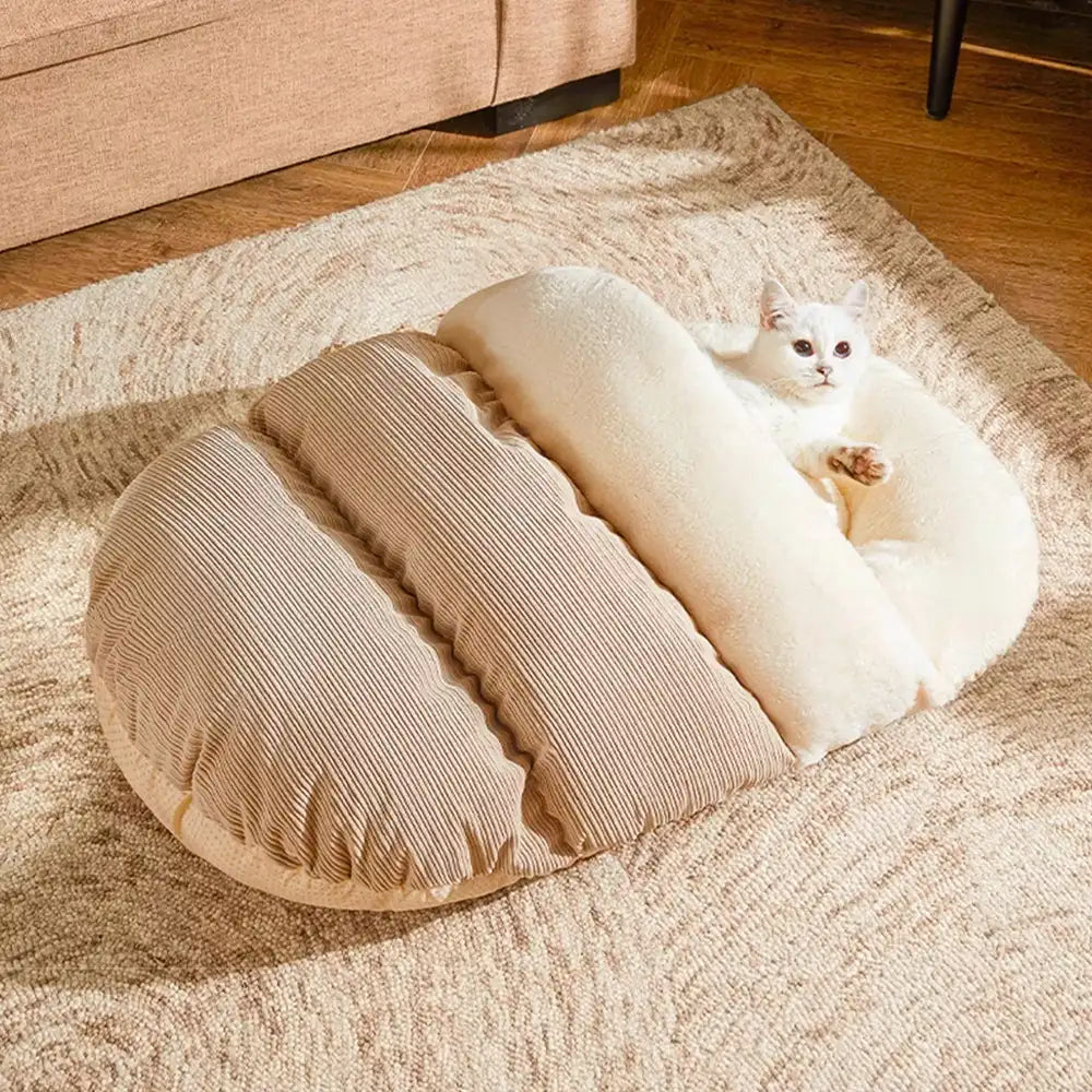 Fun Slipper-style Warm Removable And Washable Enclosed Pet Bed