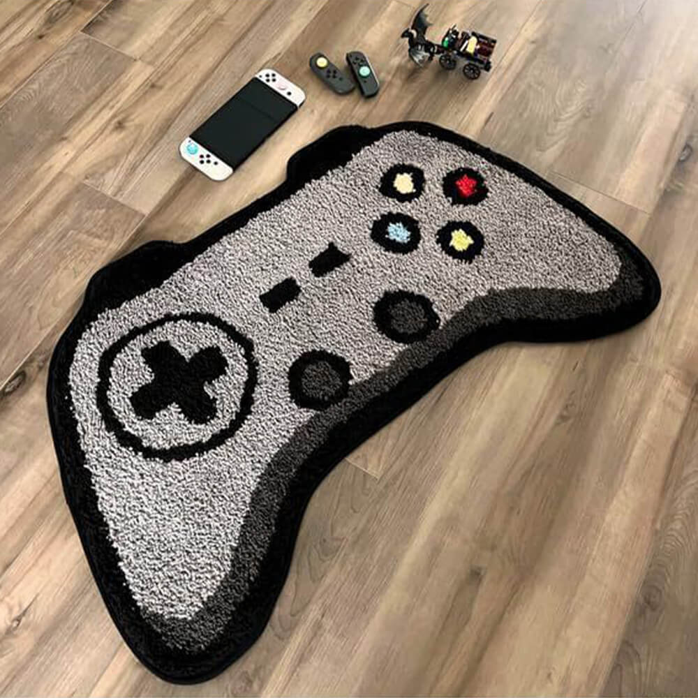 Game Controller Shaped Faux Cashmere Printed Rug