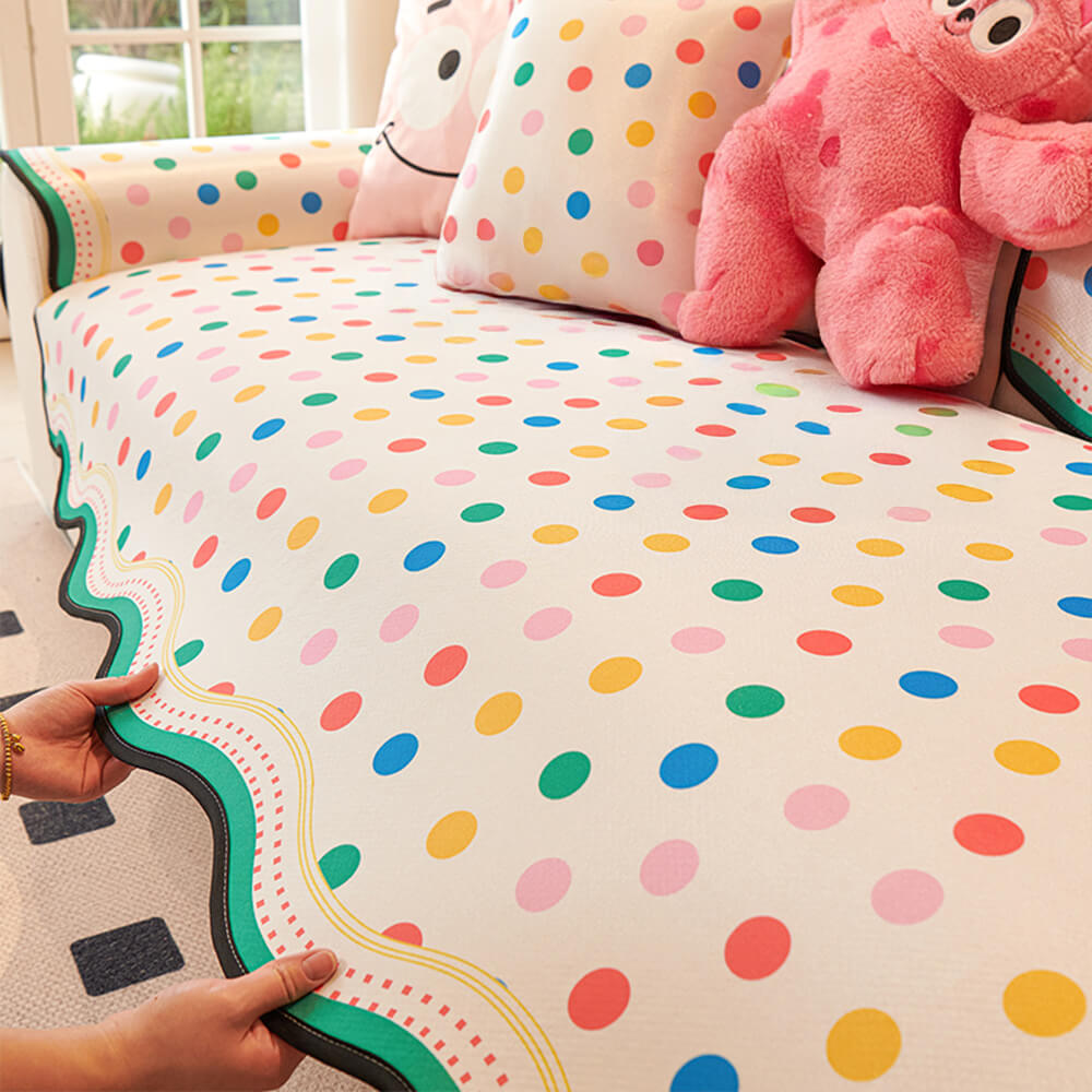 Ice Silk Anti-Scratch Dopamine Pattern Couch Cover