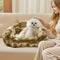 Jungle Secret Tie-Dye Plush Cozy Dog And Cat Sofa Bed