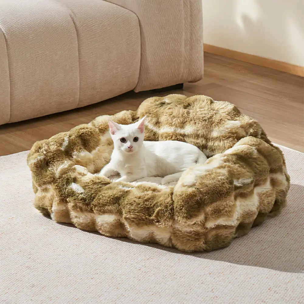 Jungle Secret Tie-Dye Plush Cozy Dog And Cat Sofa Bed
