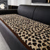 Leopard Print Plush Quilted Couch Cover
