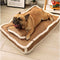 Luxuriöses Retro-Tiefschlaf-Hundebett aus Kunstleder mit Kissen