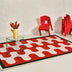Modern Art Color Block Faux Cashmere Rug