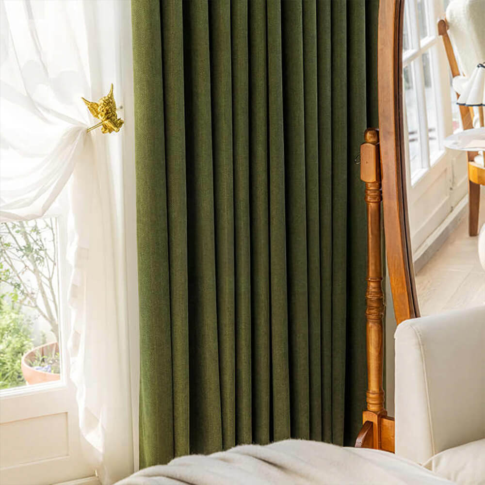 Modern Design Premium Herringbone Chenille Blackout Curtain