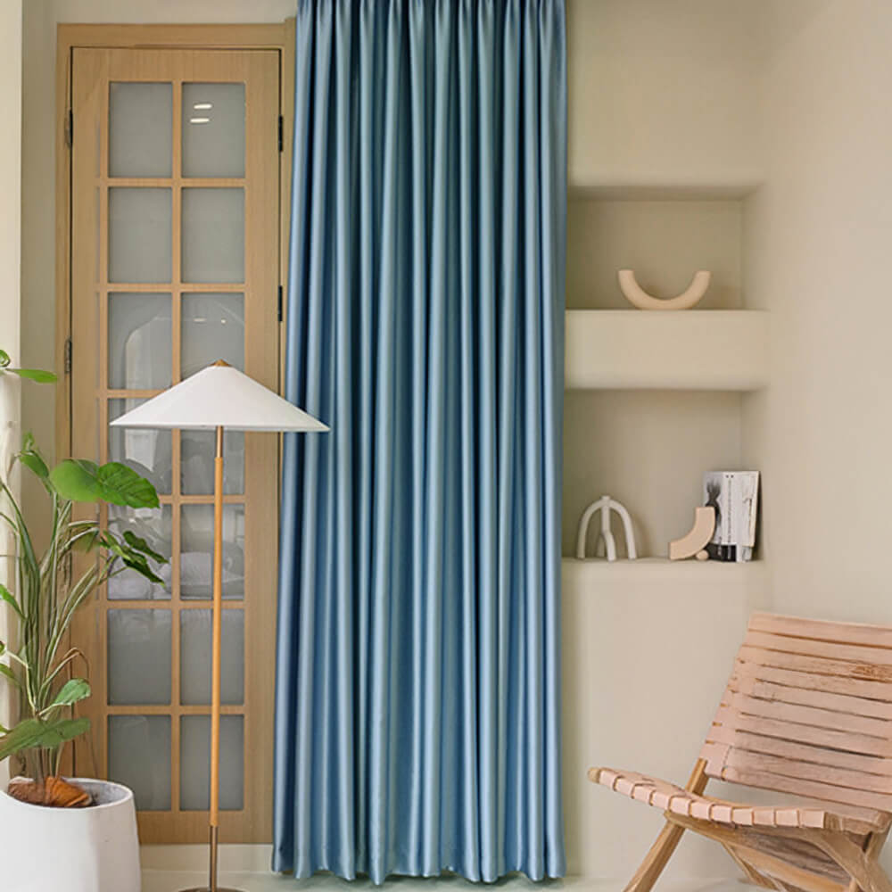 Modern Luxury Satin Thick Soundproof Blackout Curtains