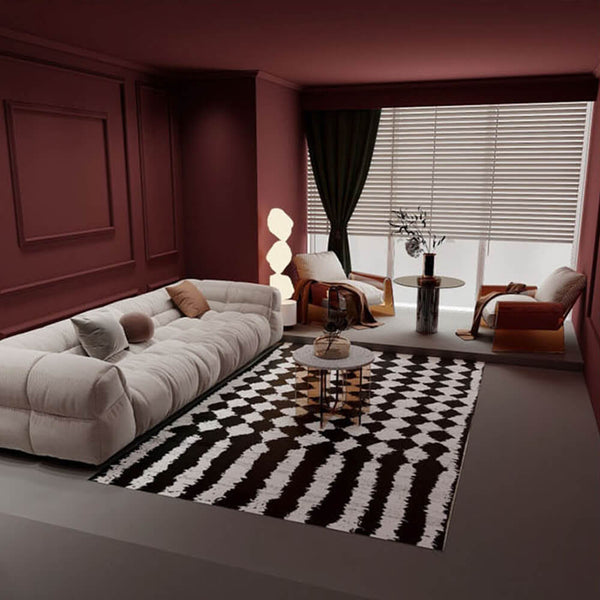 Alfombra de sala de estar minimalista moderna alfombra suave y elegante