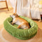 Soporte ortopédico ovalado acogedor cama desmontable y gato desmontable para dormir