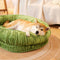 Soporte ortopédico ovalado acogedor cama desmontable y gato desmontable para dormir