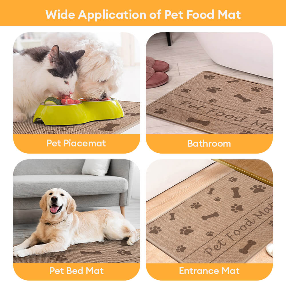 Pata & Alfombrilla absorbente antideslizante con diseño de hueso para perros y gatos