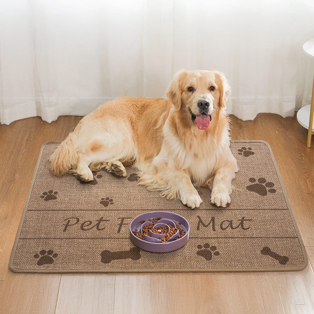 Pata & Alfombrilla absorbente antideslizante con diseño de hueso para perros y gatos